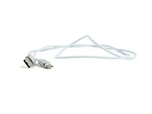 Cable Type-C 1m - CC-USB2-AMUCMM-1M, Magnetic USB Type-C cable, silver, 1 m