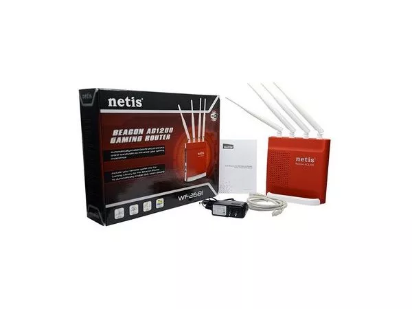 Wireless Gaming Router Netis "WF2681", 1200Mbps, 2.4GHz, 5GHz, 4 x Fixed antenna