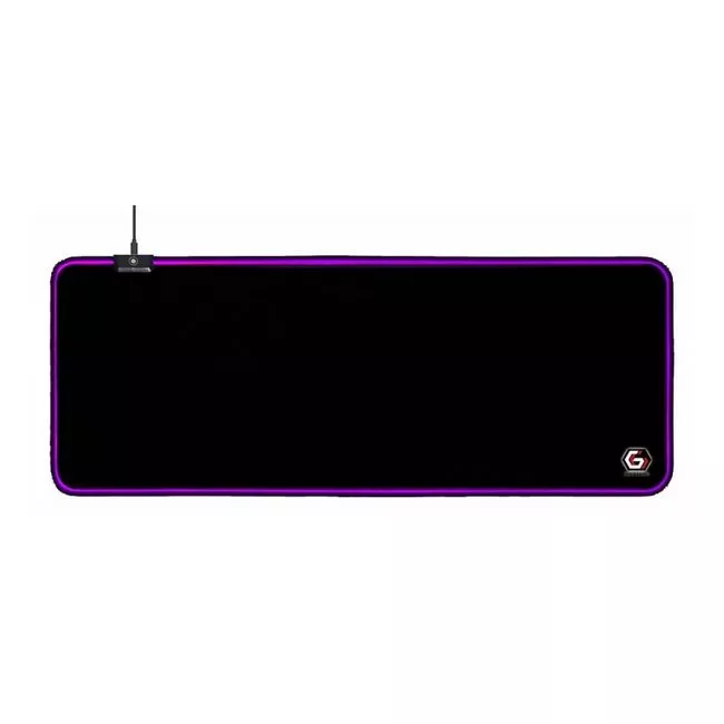 Gaming Mouse Pad  GMB  MP-GAMELED-L, 800 Ч 300 Ч 4mm, Natural rubber foam + Fabric, RGB, Black