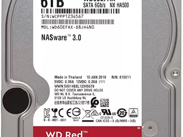 3.5" HDD  6.0TB Western Digital WD60EFAX Caviar® Red™ NAS, IntelliPower, 256MB, SATAIII