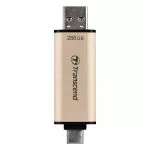 256GB USB3.1/Type-C Flash Drive  Transcend "JetFlash 930C", Gold, Classic Cap, OTG (R/W:420/400MB/s)