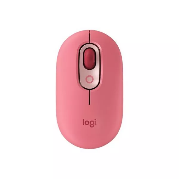 Wireless Mouse Logitech POP, Optical, 1000-4000 dpi, 4 buttons, Slim, 2,4 /BT, 1xAA, Rose