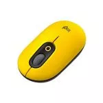 Wireless Mouse Logitech POP, Optical, 1000-4000 dpi, 4 buttons, Slim, 2,4 /BT, 1xAA, Yellow