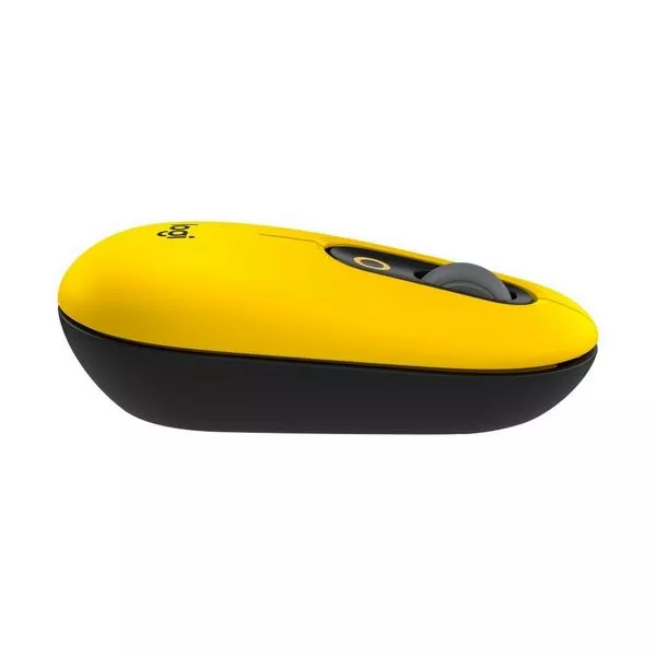 Wireless Mouse Logitech POP, Optical, 1000-4000 dpi, 4 buttons, Slim, 2,4 /BT, 1xAA, Yellow