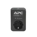APC PME1WU2BRS Essential SurgeArrest 1 Outlet 2 USB Ports Black 230V Russia