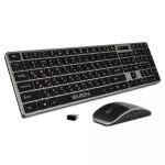 Wireless Keyboard & Mouse SVEN KB-C3000W, Silent, Low profile, 12 Fn keys, 2.4 GHz, 2xAAA/1xAA