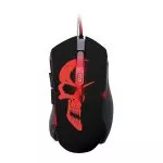 Gaming Mouse Qumo Axe, Optical, 1200-2400 dpi, 6 buttons, Soft Touch, 7 color backlight, USB
