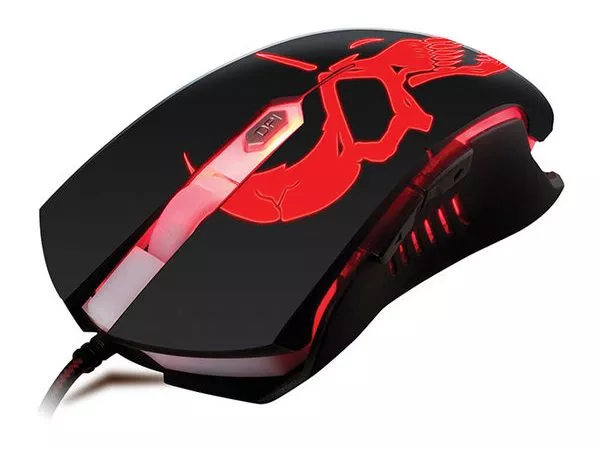Gaming Mouse Qumo Axe, Optical, 1200-2400 dpi, 6 buttons, Soft Touch, 7 color backlight, USB