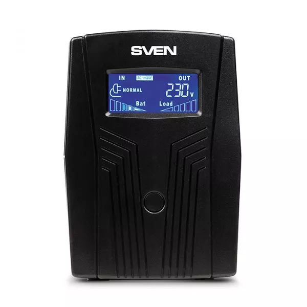 SVEN Pro 650 LCD, USB Line Interactive, AVR, CPU,USB,2xCEE7/4; Lightning and Surge Protection