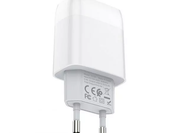 Hoco C73A Glorious dual port charger (EU) white