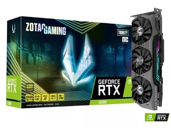 ZOTAC GeForce RTX 3080 Trinity OC LHR 12GB GDDR6X, 384bit, 1725/19000Mhz, Ampere, PCIeX16 4.0, Triple Fan / IceStorm2.0, 1xHDMI, 3xDisplayPort, Active