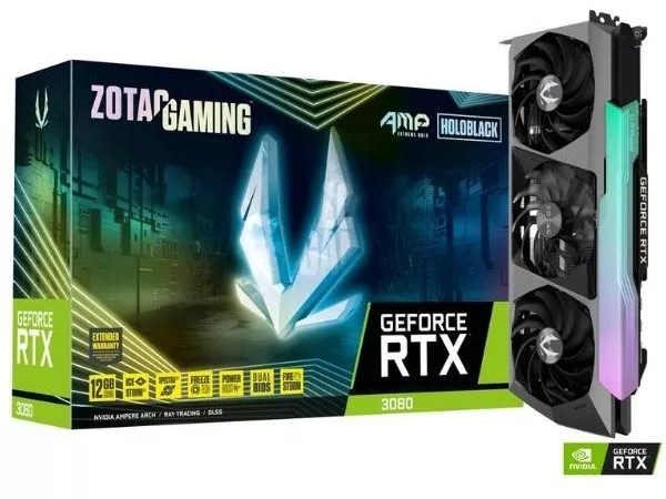 ZOTAC GeForce RTX 3080 AMP Extreme Holo LHR 12GB GDDR6X, 384bit, 1785/19000Mhz, Ampere, PCIeX16 4.0, Triple Fan / IceStorm2.0 Advanced Cooling, 1xHDMI
