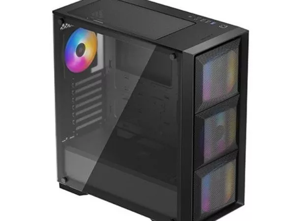 Case ATX Deepcool MATREXX 50 MESH 4FS, w/o PSU, 4x120mm RGB fans, Tempered Glass, USB3.0, Black