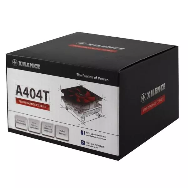 XILENCE Cooler XC040"A404T", Performance C, Socket AM4/FM2+/FM2/FM1/AM3+/AM3/AM2+/AM2 up to 125W, 92x92x25mm, PWM 600-2200 rpm, 14.0-21.8 dBA, 4pin, A