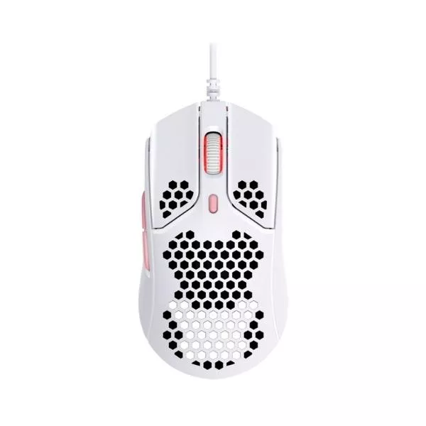 Gaming Mouse HyperX Pulsefire Haste, 400-16000 dpi, 6 buttons, 40G, 450IPS, 80g, White/Pink, USB