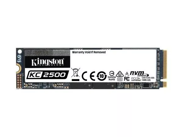 M.2 NVMe SSD 1.0TB Kingston KC2500, Interface: PCIe3.0 x4 / NVMe1.3, M2 Type 2280 form factor, Sequential Reads 3500 MB/s, Sequential Writes 2900 MB/s