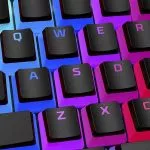 HYPERX Pudding Keycaps, RU, Black/Translucent design for lustrous RGB lighting, Made of durable doub