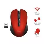 Trust Mydo Red Wireless Mouse, Silent Click, 10m  2.4GHz, Micro receiver, 1000 - 1800 dpi, 4 button,
