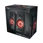Trust Gaming GXT 608 Tytan Illuminated 2.0 Speaker Set, 36W, LED illuminatio, Black