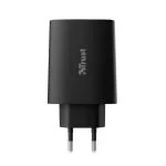 Trust Qmax 30W Ultra-Fast Dual USB Wall Charger with QC3.0, Fast-charge at maximum speed with up to