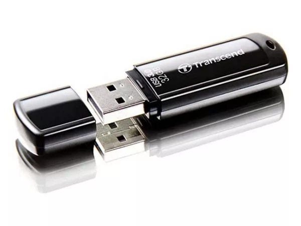 32GB USB2.0 Flash Drive Transcend "JetFlash 350", Black, Classic Cap (R/W:18/8MB/s)