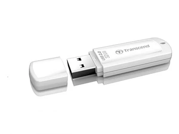32GB USB2.0 Flash Drive Transcend "JetFlash 370", White, Classic Cap (R/W:18/8MB/s)