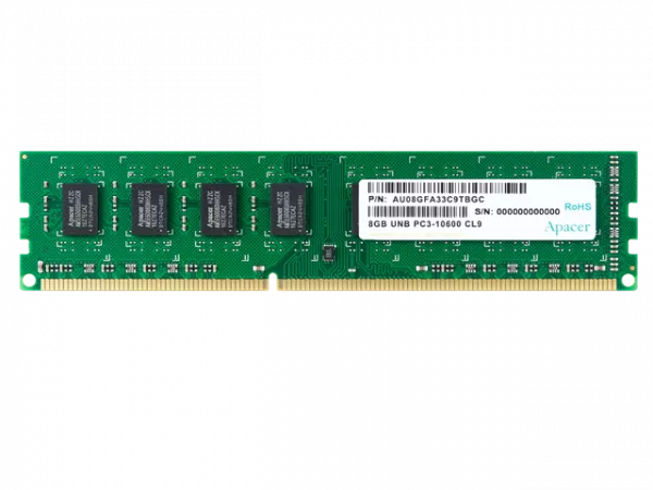 8GB DDR3 1600MHz  Apacer PC12800, CL11, 1.5V