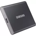 M.2 External SSD 1.0TB  Samsung T7 USB 3.2, Gray, USB-C, Fingerprint Security, Includes USB-C to A /