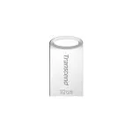 32GB USB3.1 Flash Drive Transcend "JetFlash 710S", Silver, Metal Case, Ultra-Slim (R/W:90/20MB/s)
