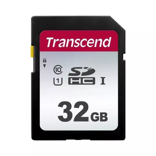 32Gb SDHC Card (Class 10) UHS-I, U1, Transcend 300S "TS32GSDC300S" (R/W:95/45MB/s)