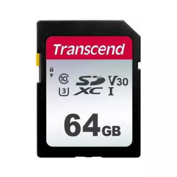 64Gb SDXC Card (Class 10) UHS-I , U3, Transcend 300S "TS64GSDC300S" (R/W:95/45MB/s)