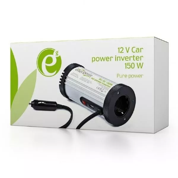 EnerGenie EG-PWC-031, 12V Car power inverter, 150W, with USB port / 5V-1A, Power output: 150 W conti