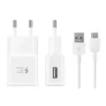 Original Sam. EP-TA20, Fast Travel Charger + Type-C Cable, White