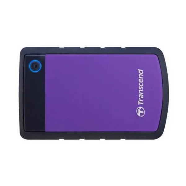 1.0TB (USB3.0) 2.5" Transcend "StoreJet 25H3P", Rubber Grey/Violet, Anti-Shock, One Touch Backup