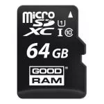 64GB  GoodRAM micro SDHC Class10 UHS-I + SD adapter, Up to: 100MB/s