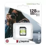 128GB  SDXC Card (Class 10) UHS-I , U1, Kingston Canvas Select Plus "SDS2/128GB" (R/W:100/85MB/s)