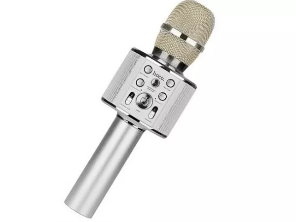 Karaoke Microphone  HOCO "BK3" Silver, Wireless