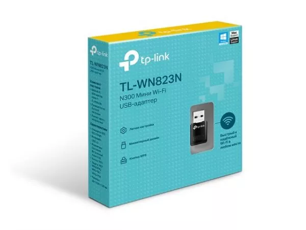 TP-LINK TL-WN823N, 300Mbps Wireless N Mini USB Adapter, Mini Size, Realtek, 2T2R, 2.4Ghz, 802.11b/g/