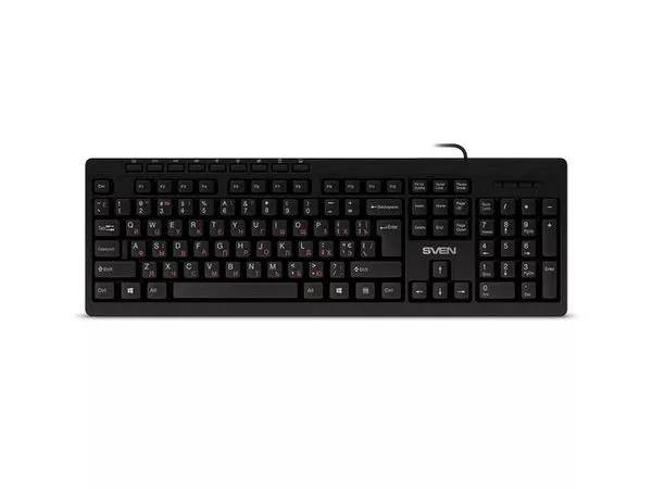 Keyboard SVEN KB-C3010, Multimedia, Splash proof, Black, USB