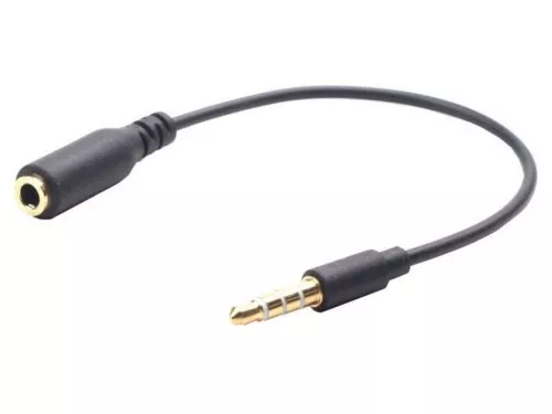 Audio adaptor Sennheiser 4-pin male jack L-R-GND-MIC to 4-pin female jack L-R-MIC-GND
-  
 https://e