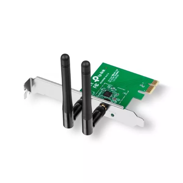 TP-LINK TL-WN881ND, 300Mbps Wireless N PCI Express Adapter, Atheros, 2T2R, 2.4GHz, 802.11n/g/b, 2 detachable antennas