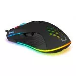 Gaming Mouse SVEN RX-G850, Optical 500-6400 dpi, 8 buttons, RGB, SoftTouch, Metal bottom, Black, USB