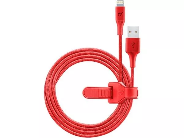 Lightning Cable Cellular, Strip MFI, 1M, Red