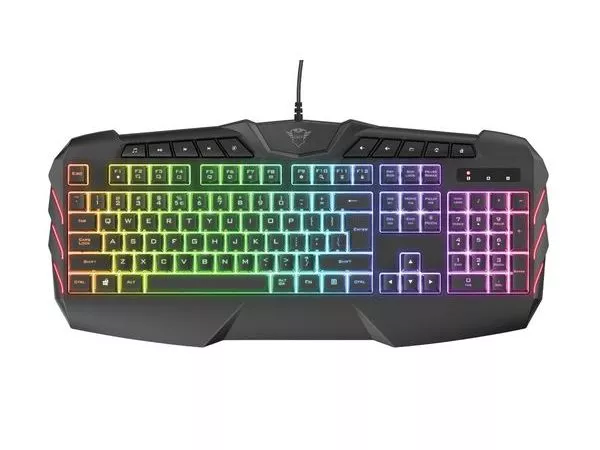 Trust Gaming GXT 881 ODYSS Semi-mechanical gaming keyboard with multicolour LED illumination, Full RGB, US, 1.8m, USB, Black