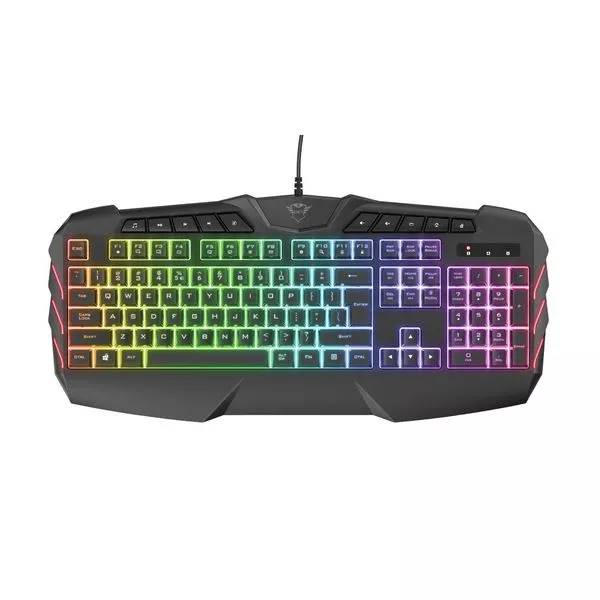 Trust Gaming GXT 881 ODYSS Semi-mechanical gaming keyboard with multicolour LED illumination, Full RGB, US, 1.8m, USB, Black