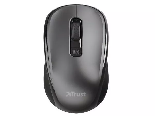 Trust Yvi Dual Mode Wireless Mouse, Bluetooth/2.4GHz wireless mouse: use your preferred connection method or use both to switch between devices, Black