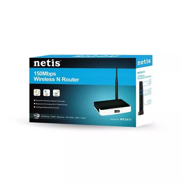 Wireless Router Netis WF2411R, 150Mbps, 2.4GHz, Dual Access