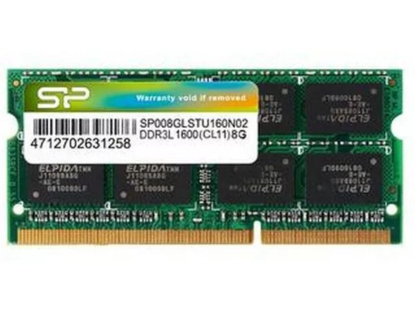 8GB DDR3L-1600 SODIMM  Silicon Power, PC12800, CL11, 512Mx8 16Chips, 1.35V