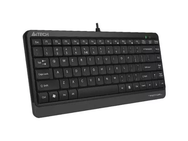 Keyboard A4Tech FK11, Compact, FN Multimedia, Laser Engraving, Splash Proof, Black, USB