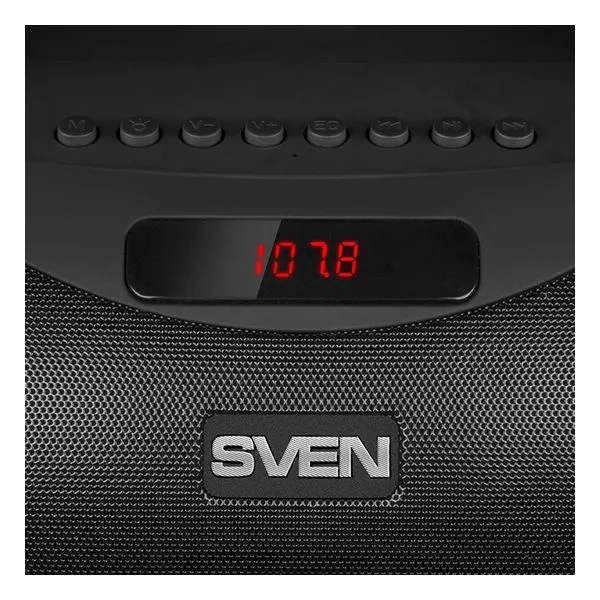 Speakers SVEN "PS-425" 12w, Black, Bluetooth, Karaoke, microSD, FM, AUX, USB, power:1500mA, DC5V